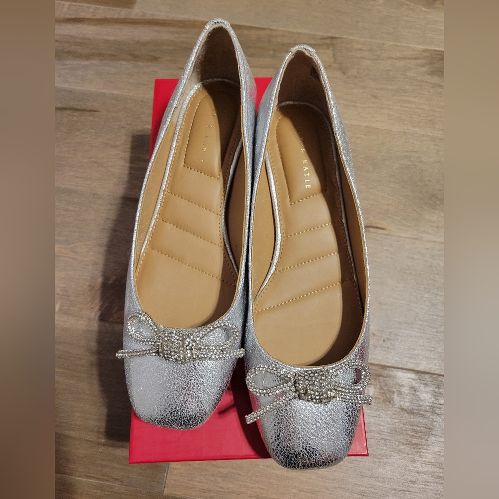 Silver ballerina shoes